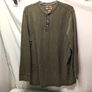 Men's The Foundry Supply Company green work shirt size 2XLT